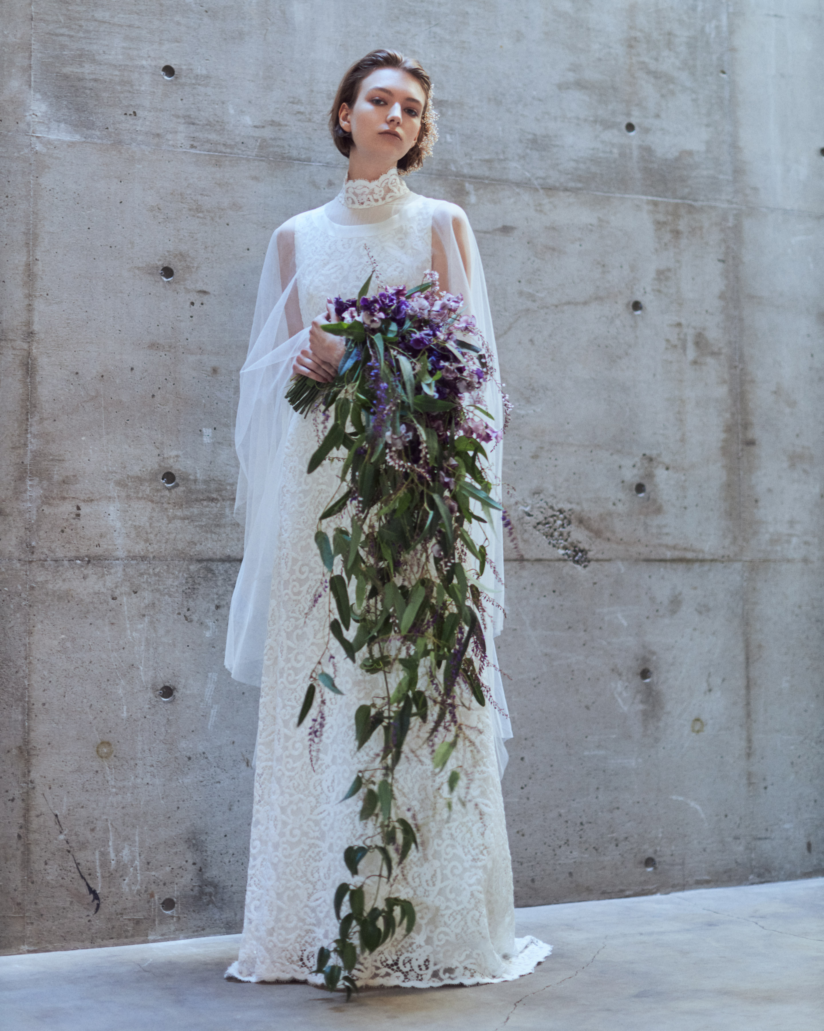 france lace H/N N/S cape wedding dress | N_DRESS（エヌドレス）