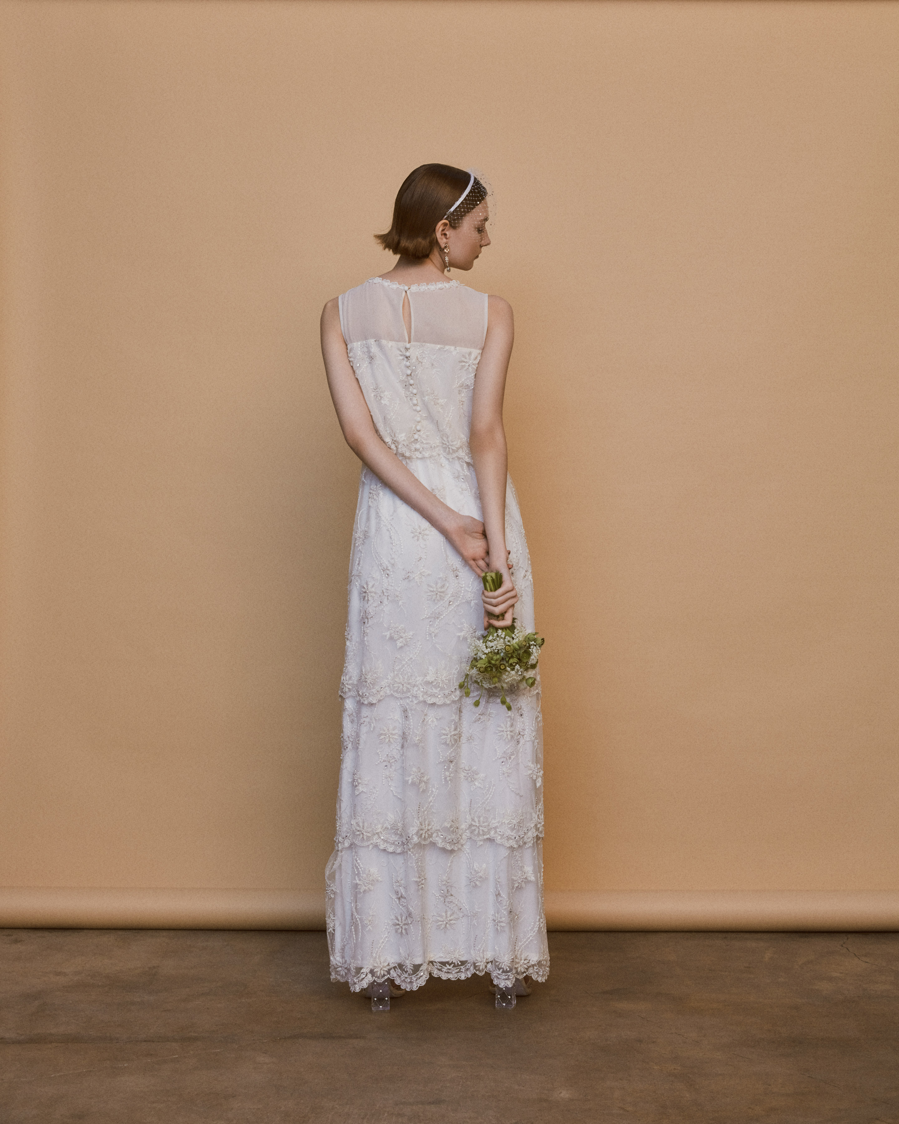 bijour lace N/S tiered wedding dress | N_DRESS（エヌドレス）