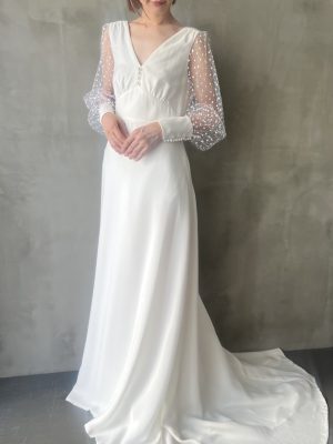 ナチュラルウエディングドレス シンプルウエディングドレス