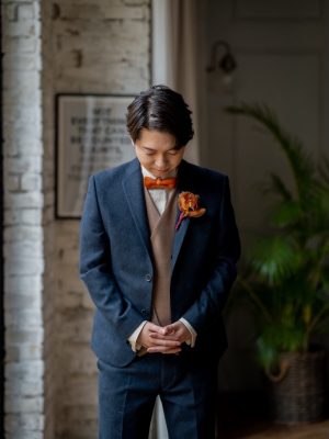 オーダースーツ　新郎オーダースーツ　トラッド